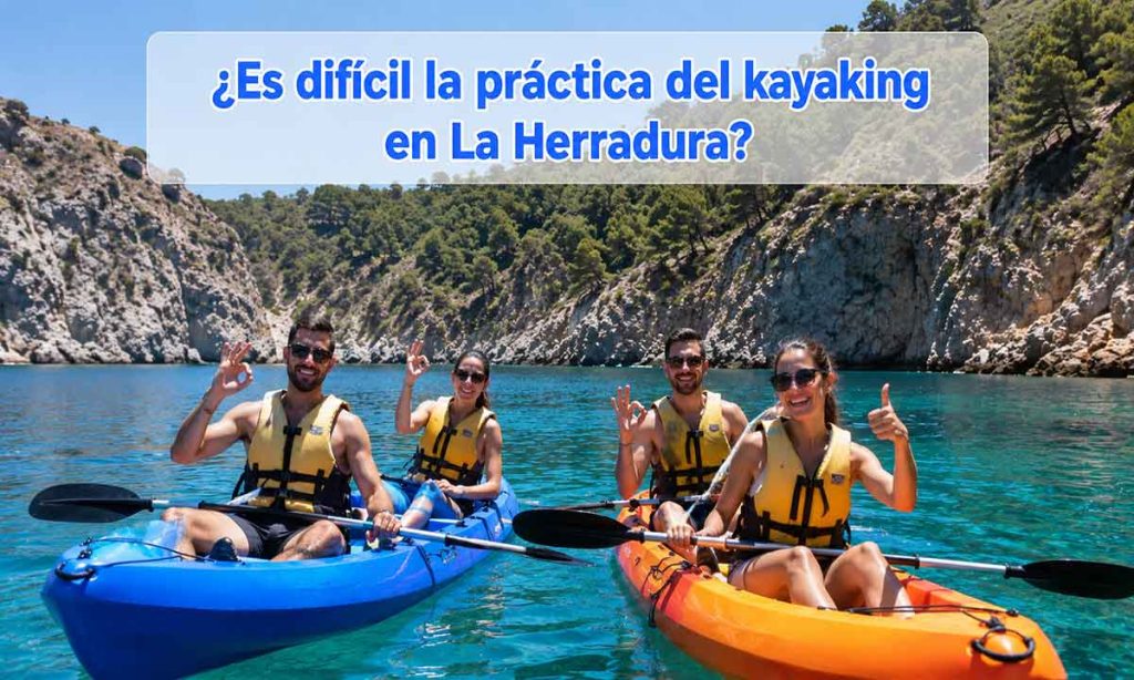 Es difícil la práctica del kayaking en La Herradura