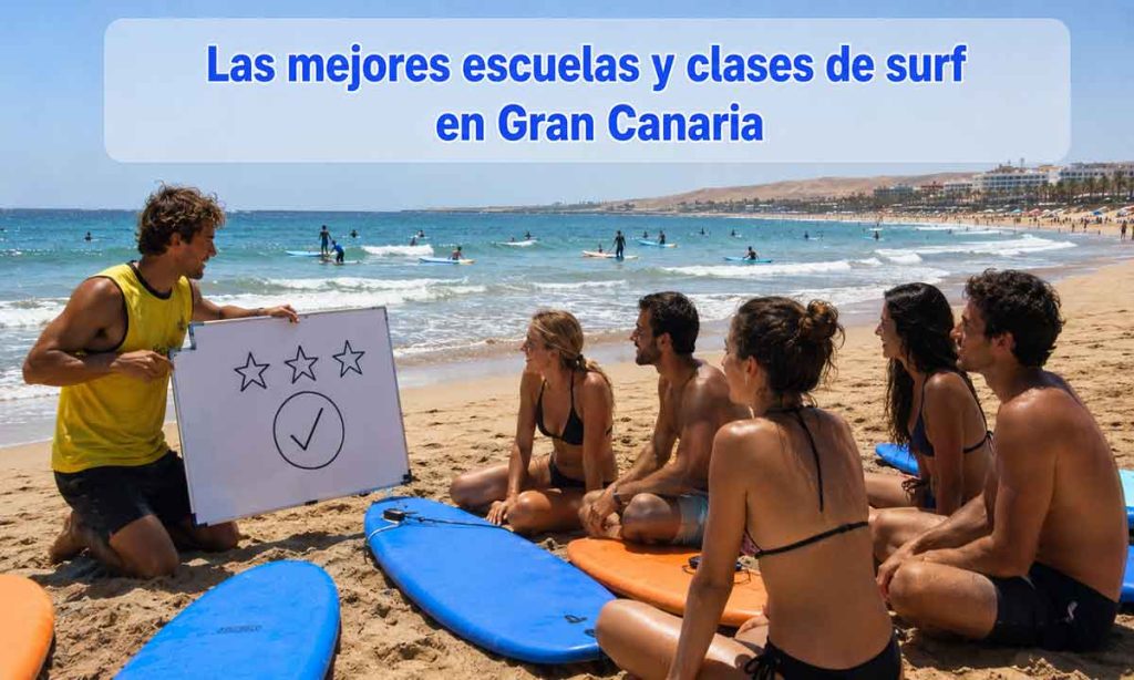 Las mejores escuelas y clases de surf en Gran Canaria