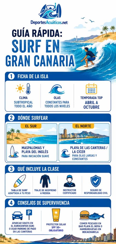 surf en gran canaria infografia